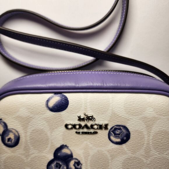 NWT Coach CR176 Mini Jamie Camera Bag With Blueberry Print - Picture 6 of 6